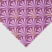 Art Deco-ventilatorpatroon - orchidee en paars Tissuepapier (Detail)