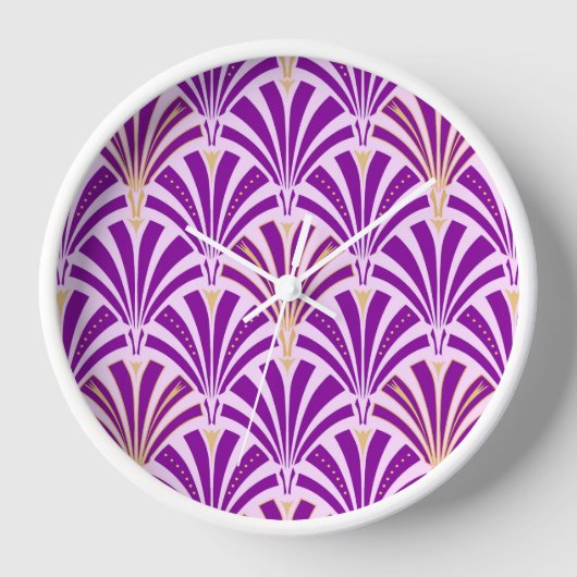Art Deco-ventilatorpatroon - paars en orchidee (Voorkant)