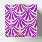 Art Deco-ventilatorpatroon - paars en orchidee Bedankdoosjes (Bovenkant)