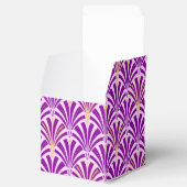 Art Deco-ventilatorpatroon - paars en orchidee Bedankdoosjes (Geopend)