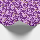 Art Deco-ventilatorpatroon - paars en orchidee Cadeaupapier (Hoek)