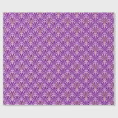 Art Deco-ventilatorpatroon - paars en orchidee Cadeaupapier (Vlak)
