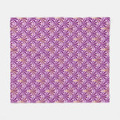 Art Deco-ventilatorpatroon - paars en orchidee Fleece Deken (Voorkant (Horizontaal))