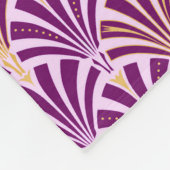 Art Deco-ventilatorpatroon - paars en orchidee Fleece Deken (Hoek)