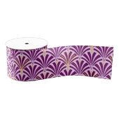 Art Deco-ventilatorpatroon - paars en orchidee Grosgrain Lint (Spoel)