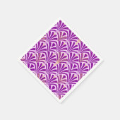 Art Deco-ventilatorpatroon - paars en orchidee Servetten (Hoek)