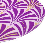 Art Deco-ventilatorpatroon - paars en orchidee Snijplank (Hoek)