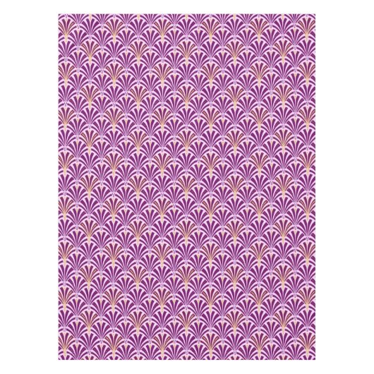 Art Deco-ventilatorpatroon - paars en orchidee Tafelkleed (Voorkant)