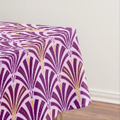 Art Deco-ventilatorpatroon - paars en orchidee Tafelkleed (Voorbeeld)