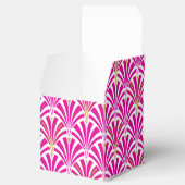 Art Deco-ventilatorpatroon - pepermuntroze Bedankdoosjes (Geopend)