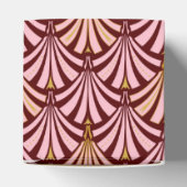 Art Deco-ventilatorpatroon - roze en Bourgogne Bedankdoosjes (Bovenkant)