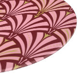 Art Deco-ventilatorpatroon - roze en maron Snijplank (Hoek)