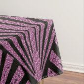 Art Deco, ventilatorpatroon, roze, zwart, metallis Tafelkleed (Voorbeeld)