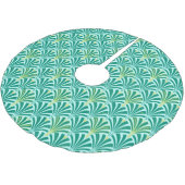 Art Deco-ventilatorpatroon - turquoise op aqua Kerstboom Rok (Gekanteld)