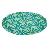 Art Deco-ventilatorpatroon - turquoise op aqua Snijplank (Hoek)