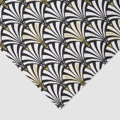 Art Deco-ventilatorpatroon - wit en zwart Tissuepapier (Detail)