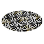 Art Deco ventilatorpatroon - zwart en wit Snijplank (Hoek)