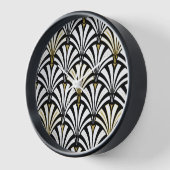 Art Deco-ventilatorpatroon - zwart-wit (Hoek)