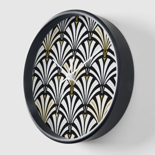 Art Deco-ventilatorpatroon - zwart-wit (Hoek)