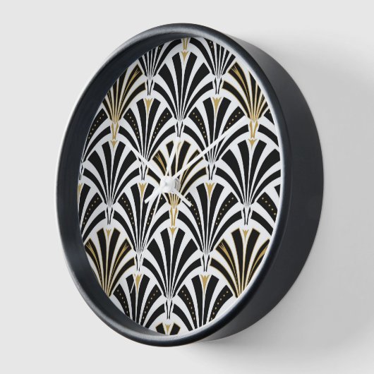 Art Deco-ventilatorpatroon - zwart-wit (Hoek)