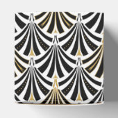 Art Deco-ventilatorpatroon - zwart-wit Bedankdoosjes (Bovenkant)