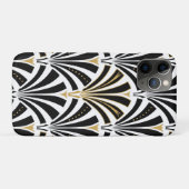 Art Deco-ventilatorpatroon - zwart-wit Case-Mate iPhone Case (Achterkant (horizontaal))