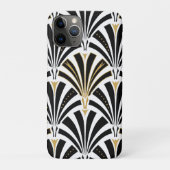Art Deco-ventilatorpatroon - zwart-wit Case-Mate iPhone Case (Achterkant)