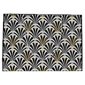 Art Deco-ventilatorpatroon - zwart-wit Groot Cadeauzakje (Achterkant)