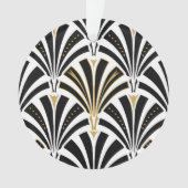 Art Deco-ventilatorpatroon - zwart-wit Ornament (voorkant)