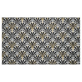 Art Deco-ventilatorpatroon - zwart-wit Stof (Fat Quarter)