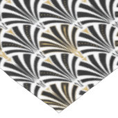 Art Deco-ventilatorpatroon - zwart-wit Tafelkleed (Gekanteld)