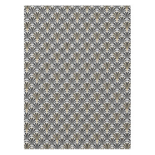 Art Deco-ventilatorpatroon - zwart-wit Tafelkleed