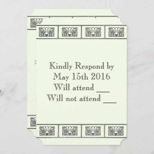  Art Deco-ventilatorrespons Kaart (Voorkant / Achterkant)