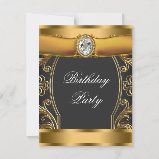 Art Deco verjaardagsfeestje Kaart (Voorkant)