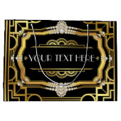 Art Deco verjaardagsfeestje voor elke gelegenheid Groot Cadeauzakje (Achterkant)