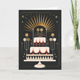 Art Deco verjaardagstaart Kaart