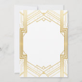 Art Deco Verloving Invitations Gatsby 1920 Kaart (Achterkant)