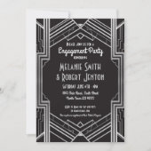 Art Deco Verloving Silver Gatsby Couples 1920 Kaart (Voorkant)