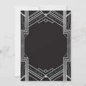 Art Deco Verloving Silver Gatsby Couples 1920 Kaart (Achterkant)