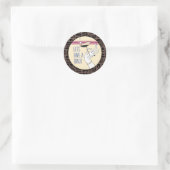 Art Deco verlovingsfeest bruisfeest uitnodigingen Ronde Sticker (Tas)