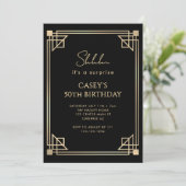 Art Deco Verrassing 50e Verjaardag Kaart (Staand voorkant)