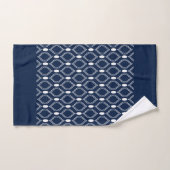 Art Deco vertoont een blauw en wit patroon Bad Handdoek (Handdoek)