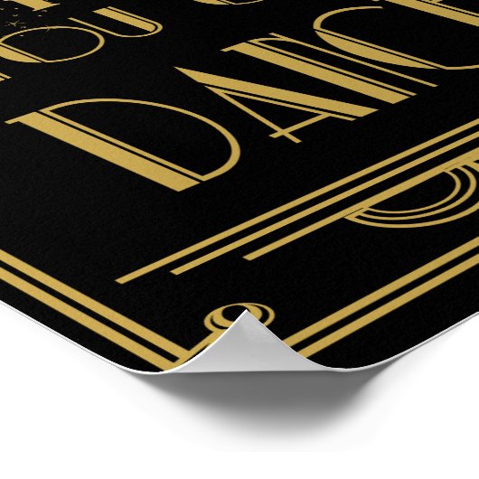 Art Deco Vertrouw me dat je een feestje kunt danse Poster (Hoek)