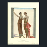 Art Deco Vesper Evening Dress Mode Poster<br><div class="desc">Dit is een digitaal verbeterde afdruk van een  deco Vesper-avond uit 1923,  die het bord van de mode weergeeft.</div>