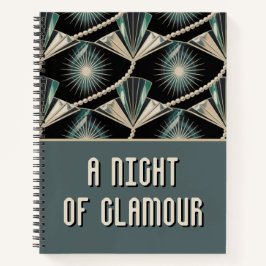 Art Deco-viering | Parel & Zonneburst-huwelijk Notitieboek