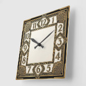 Art Deco Vierkante Klok (Hoek)