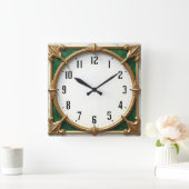 Art Deco Vierkante Klok (Huis)