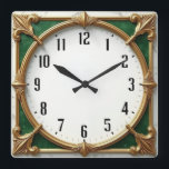 Art Deco Vierkante Klok<br><div class="desc">Geweldig klokontwerp. Je zult het leuk vinden als anderen. U kunt dit ontwerp vrij gebruiken voor andere producten die u wilt of om jouw tekst aan te passen en toe te voegen. Volg me voor meer. Met vriendelijke groet. Een leuke dag.</div>