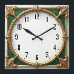 Art Deco Vierkante Klok<br><div class="desc">Geweldig klokontwerp. Je zult het leuk vinden als anderen. U kunt dit ontwerp vrij gebruiken voor andere producten die u wilt of om jouw tekst aan te passen en toe te voegen. Volg me voor meer. Met vriendelijke groet. Een leuke dag.</div>