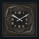 Art Deco Vierkante Klok<br><div class="desc">Geweldig klokontwerp. U zult van het houden zoals anderen. U kunt dit ontwerp vrij gebruiken voor ander product u houdt van of om jouw tekst aan te passen en toe te voegen. Volg me voor meer. Met vriendelijke groet. Een leuke dag.</div>